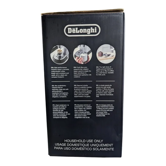 De'Longhi Dedica Arte Espresso & Cappuccino Maker - Stainless Silver New - Picture 2 of 3